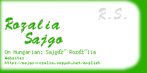 rozalia sajgo business card
