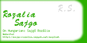 rozalia sajgo business card
